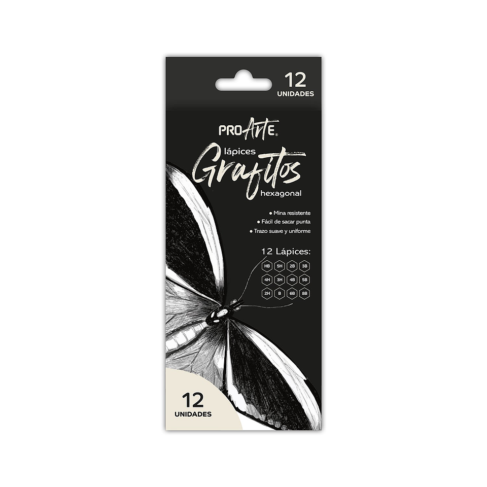 Lapices Grafito Proarte Prof.12 Uni Diferentes 1