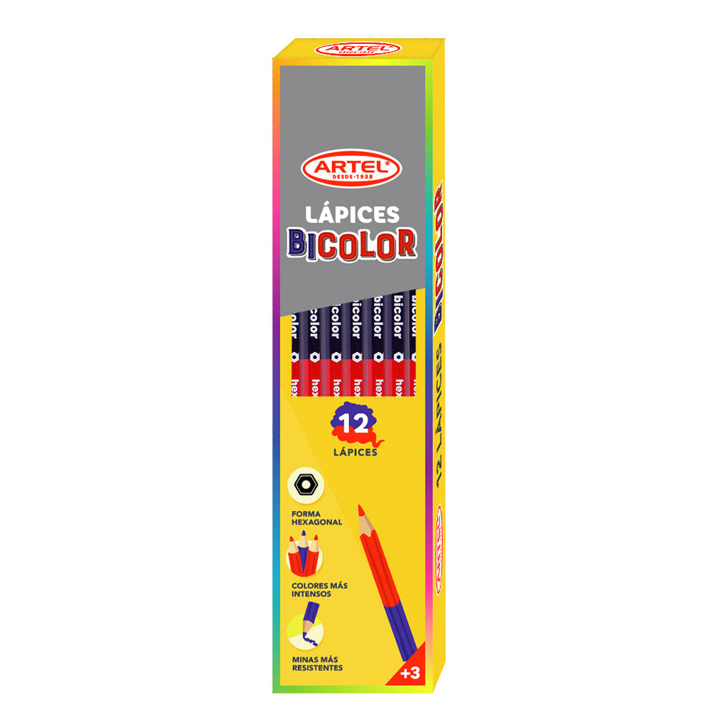 Lapices Bicolor Azul/Rojo X 12 1