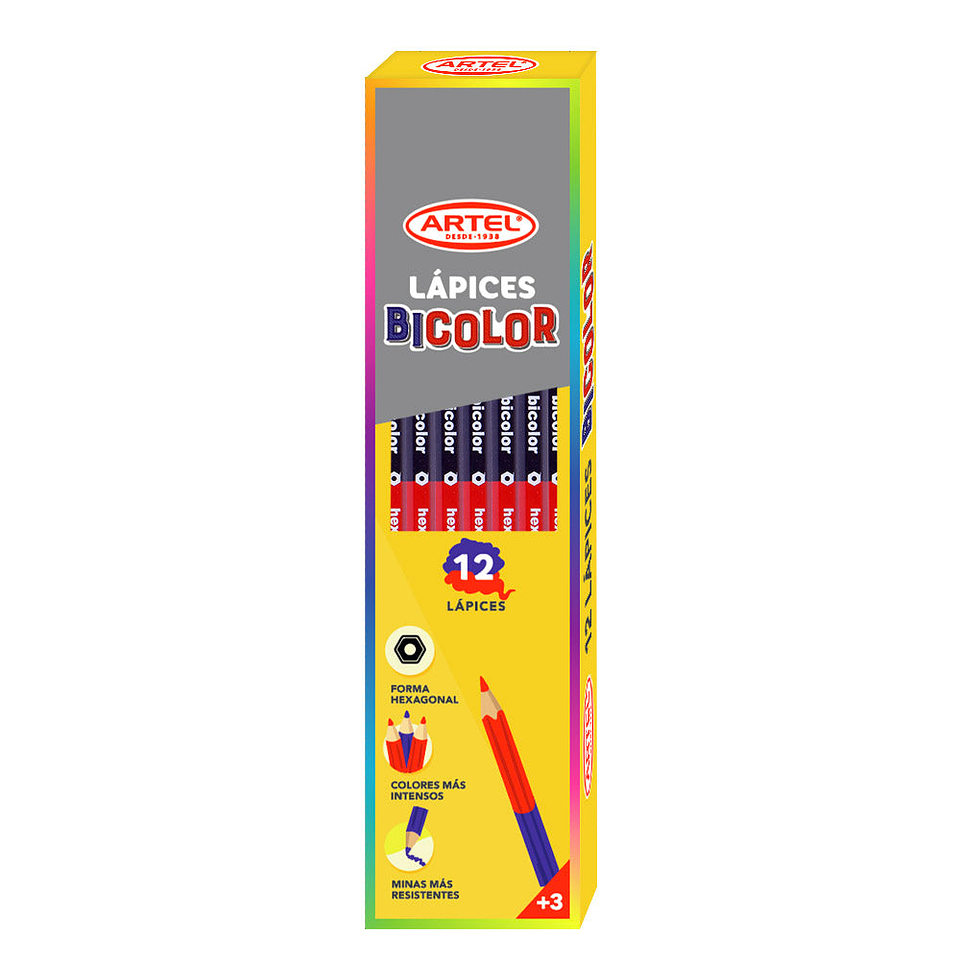 Lapices Bicolor Azul/Rojo X 12 1