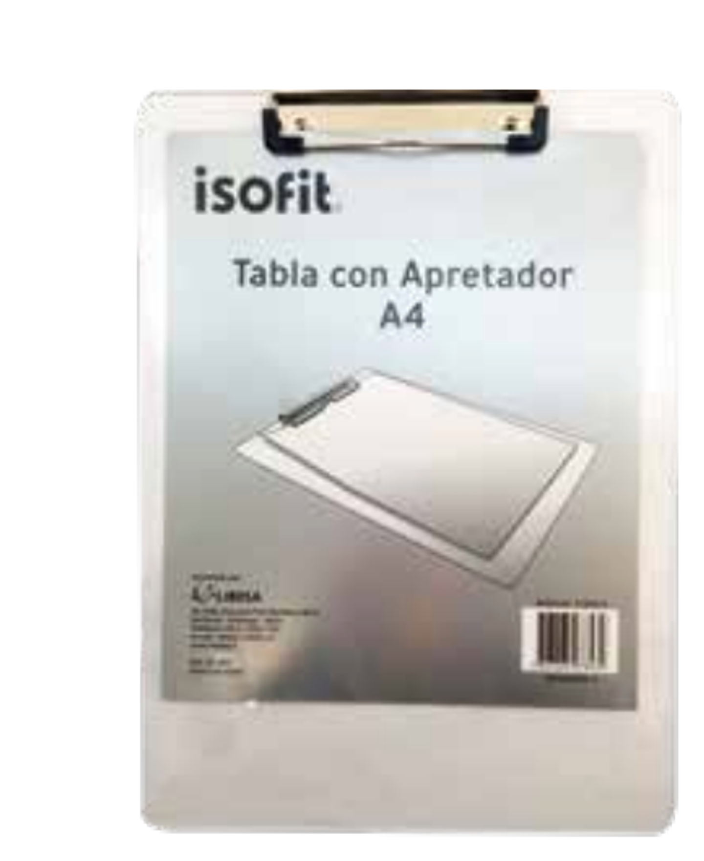 tabla de plastico a4 con apretador Isofit 1
