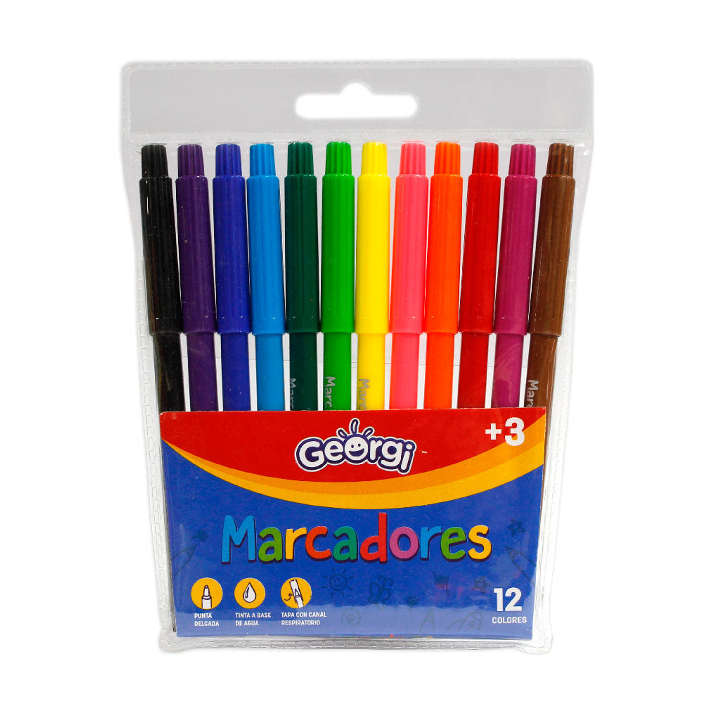 Marcadores o Lapices Scripto 12 Colores Georgi 1