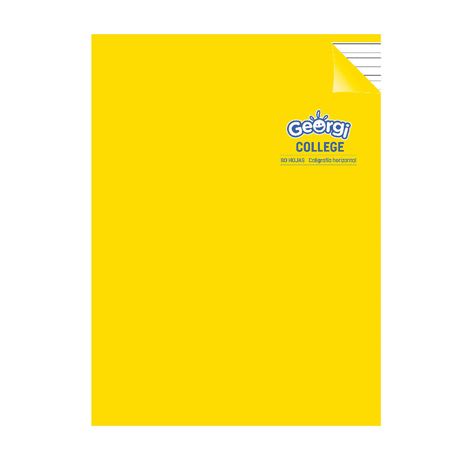 Cuaderno College 80 Hojas Caligrafia Horizontal Georgi 1