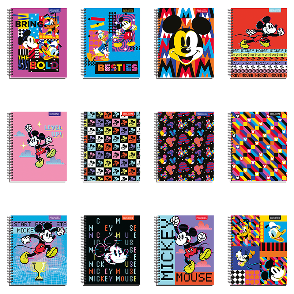 Cuaderno Universitario Mickey Juvenil Cuadro Grande 7mm 100 Hjs Proarte 1