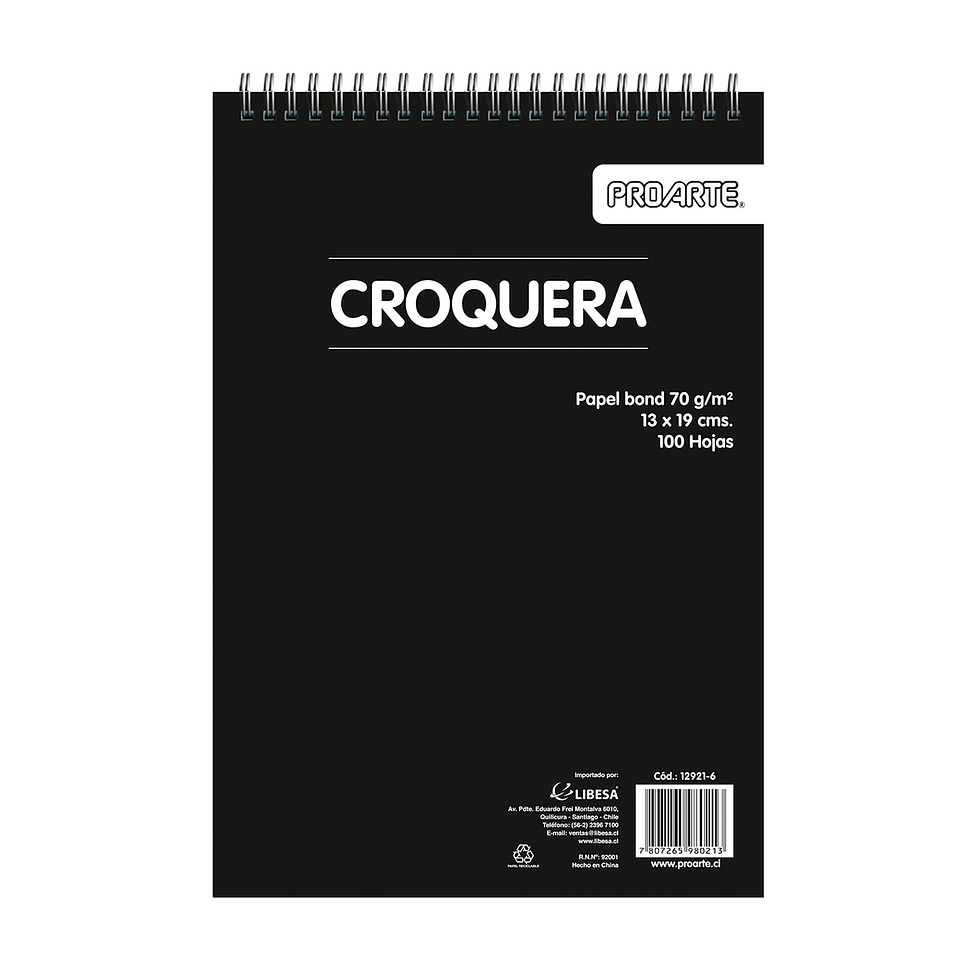 Croquera Chica 13x19 Cm 100 Hojas Proarte 1