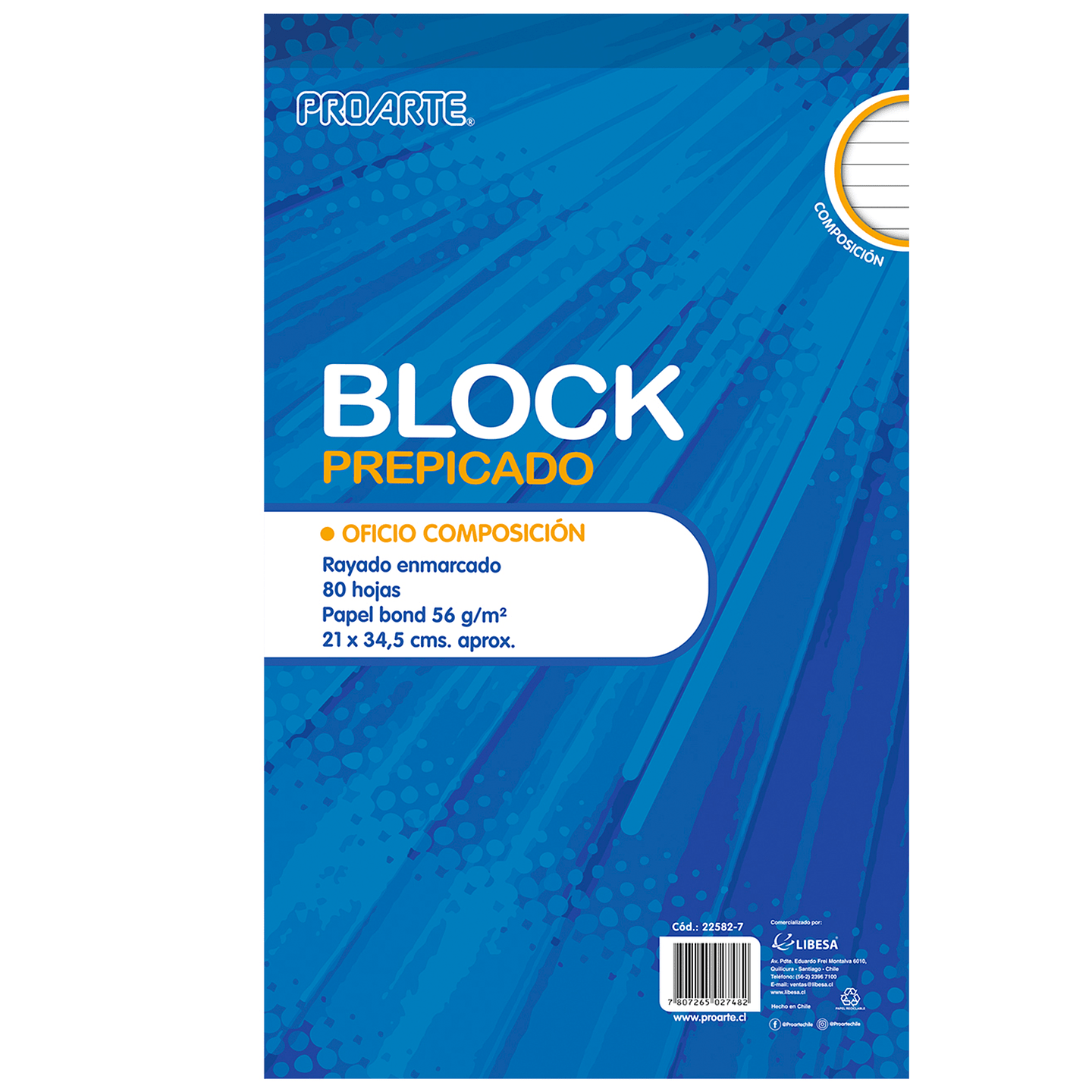 Block Prepicado Oficio 80 Hj Composicion  Proarte 1