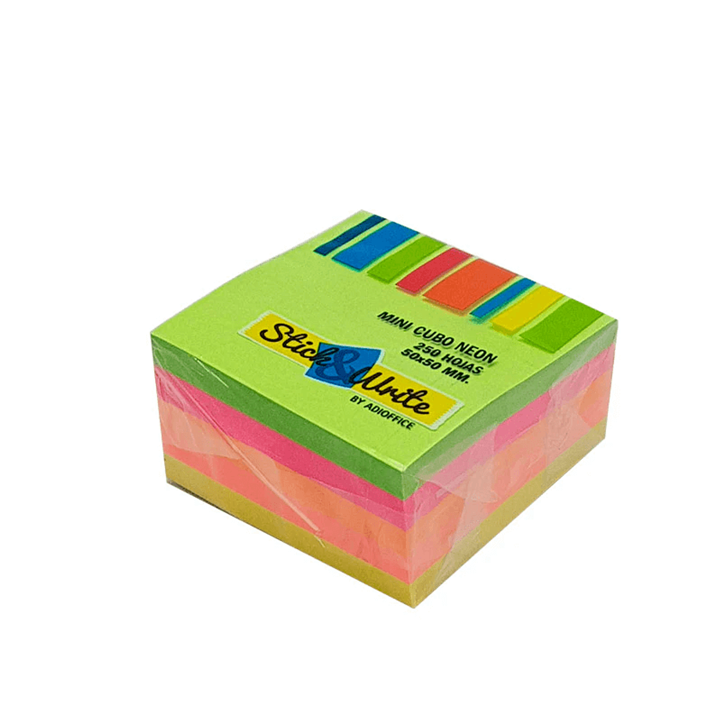 Notas Adhesivas Mix Neon 50x50mm 250hjs Stick&Write 1