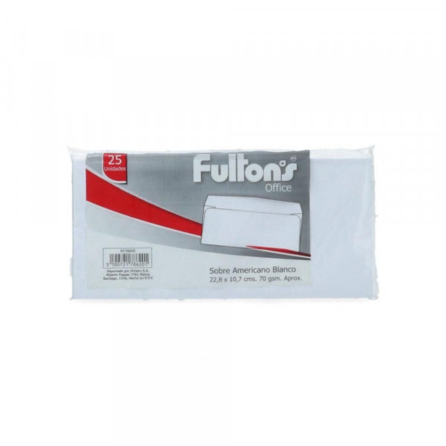 Sobre Americano Blanco 70Gr 25 Un Fultons 1