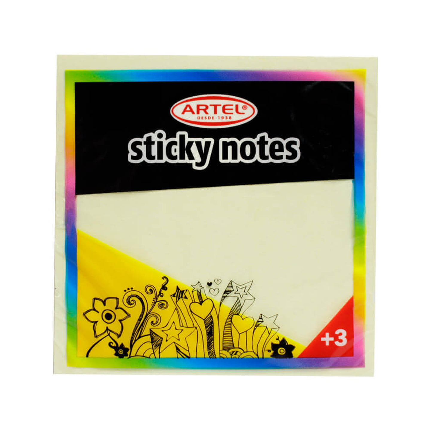 Notas Adhesivas Amarillas 76x76mm 100hjs Artel 1