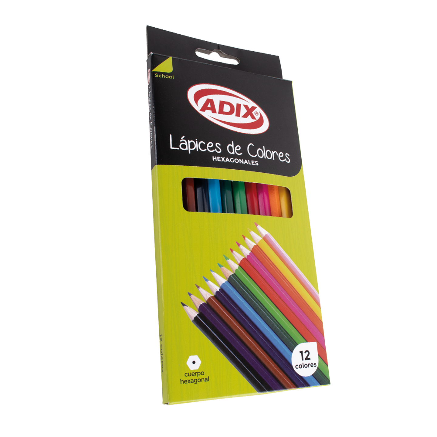 Lapices de Colores 12 Colores Hexagonales Adix 1