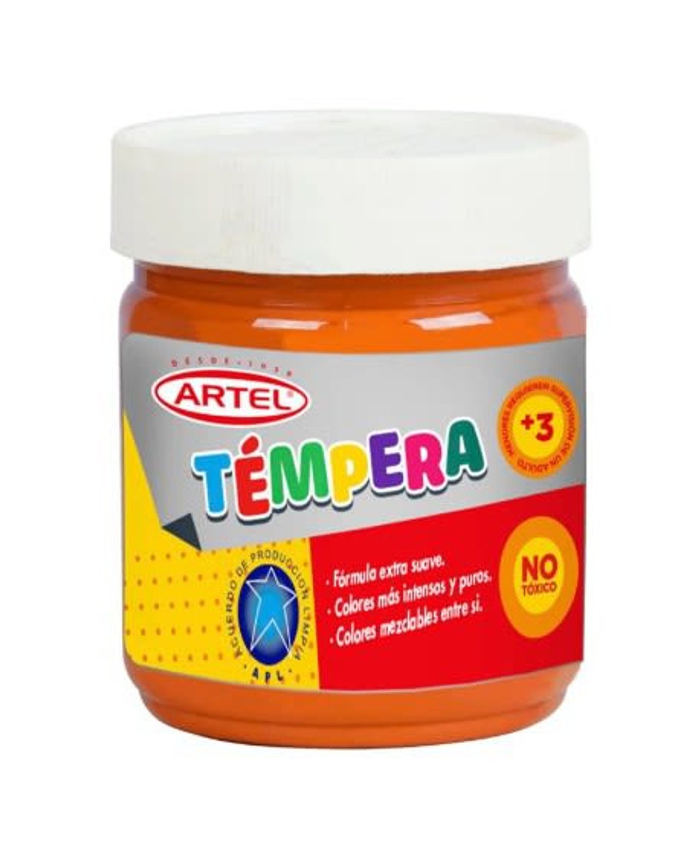 Tempera Frasco 100ml Naranja 77 Artel 1