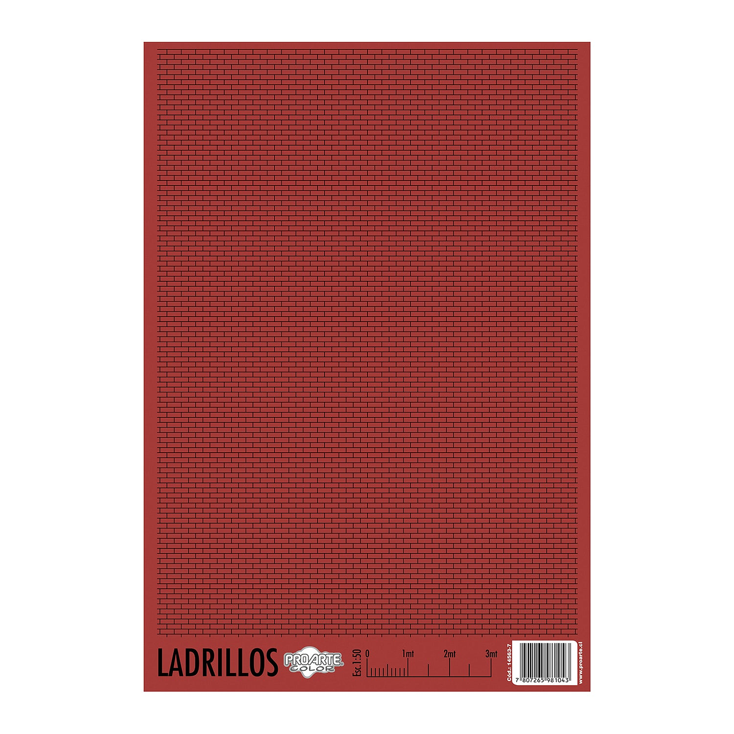 Forro Para Maqueta Proarte Ladrillo Burdeo 1