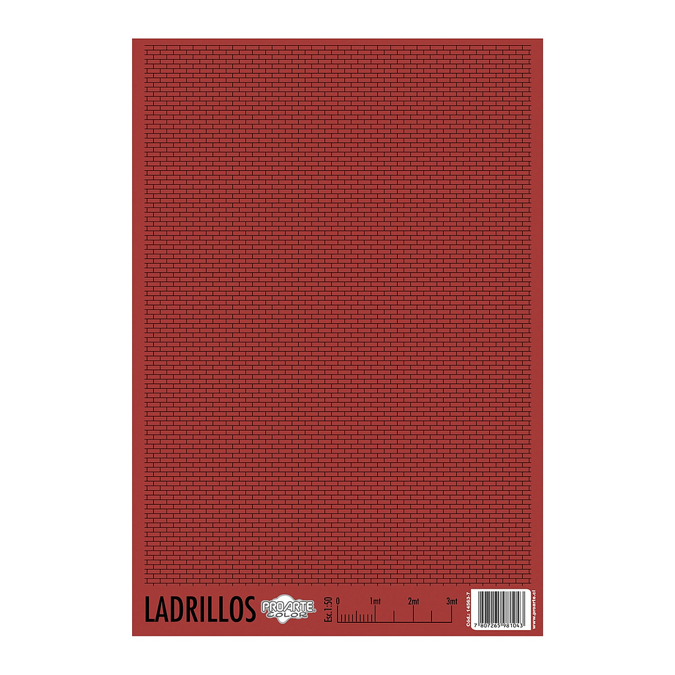 Forro Para Maqueta Proarte Ladrillo Burdeo 1
