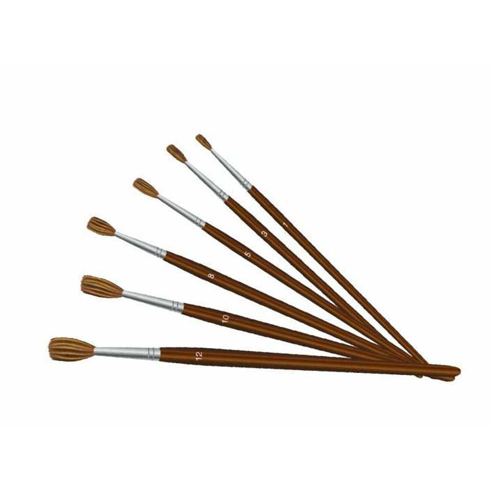 Pincel Escolar Redondo Pelo Camello Número 4 Proarte 1