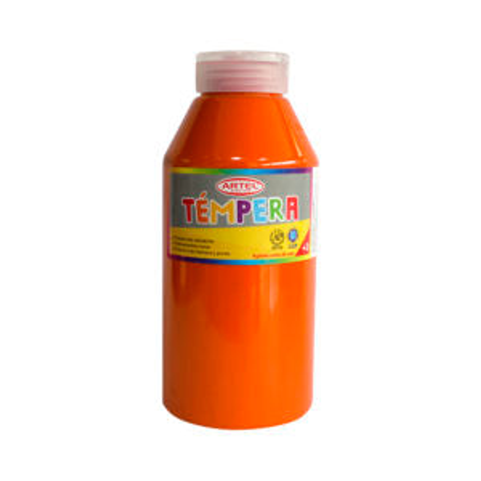 Tempera Frasco 500ml Naranja 77 Artel 1