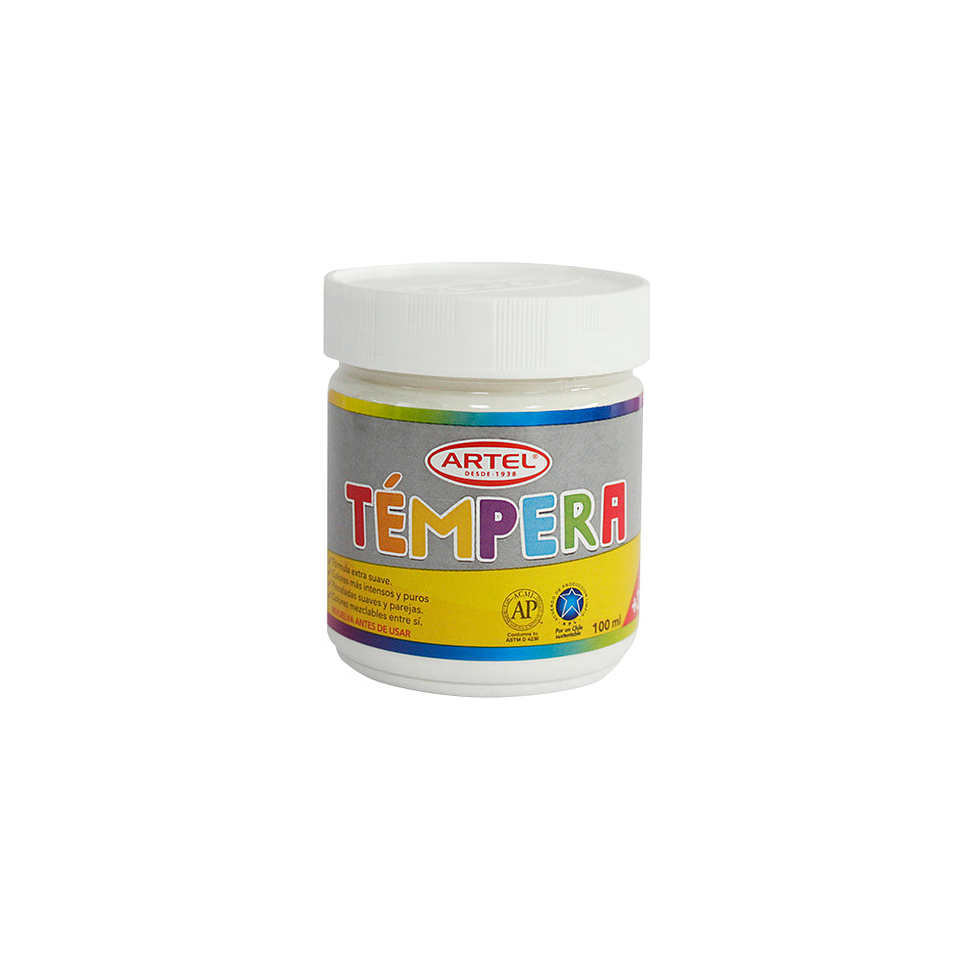 Tempera Frasco 100ml Blanco 11 Artel 1