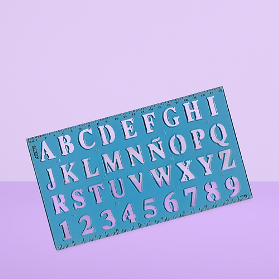 Plantilla/Normografo Letra 20Mm 005 Neolite 1