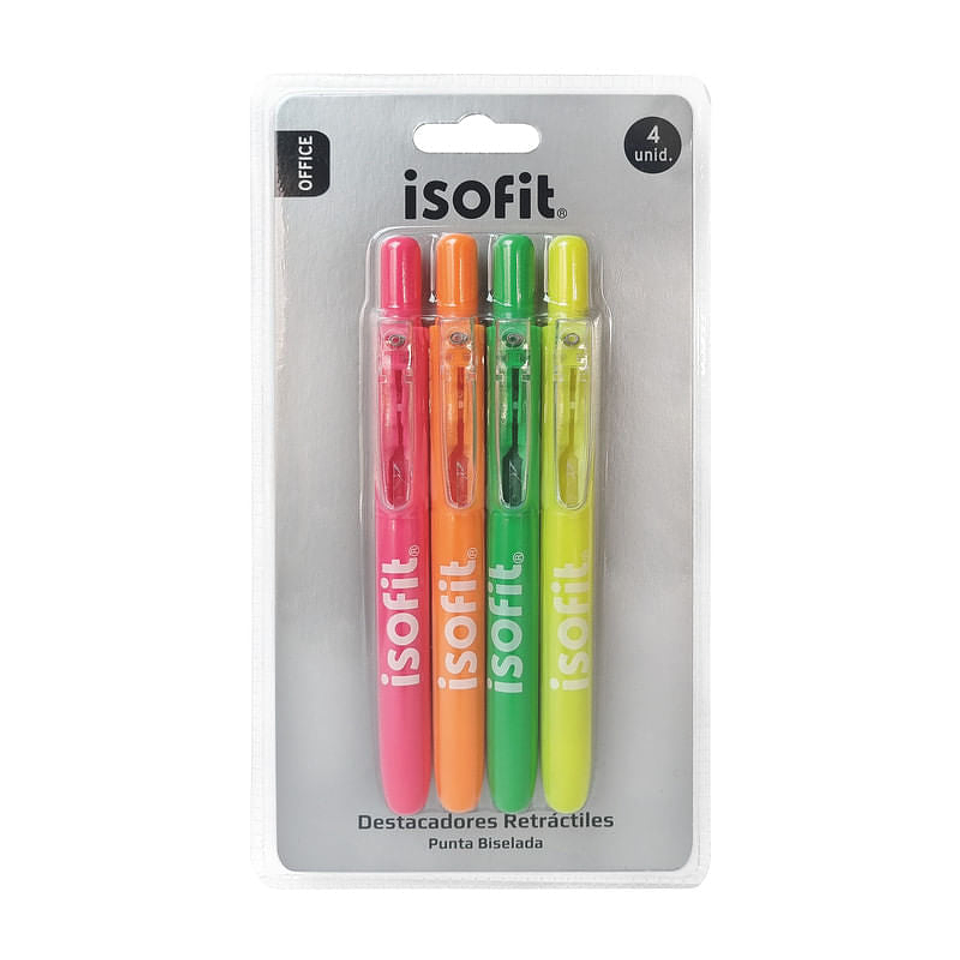 Bli.Destacador Retractil Isofit-Dsg 4 Uni 1