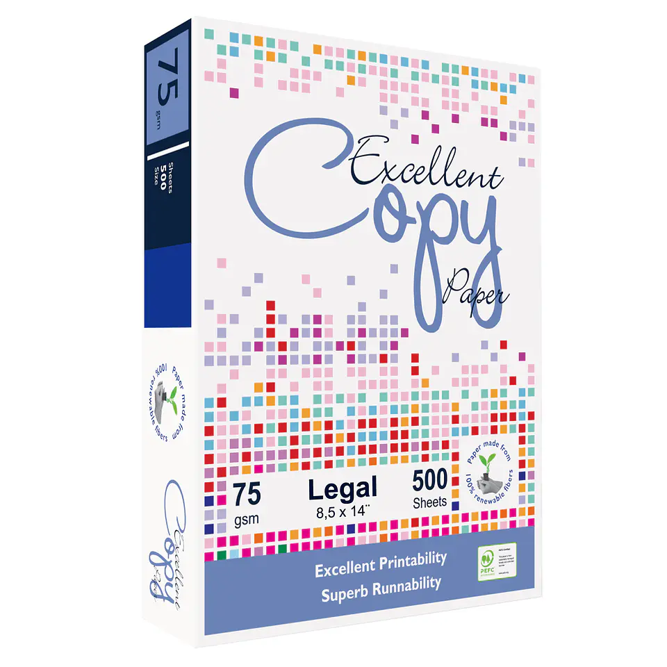 Resma Papel Fotocopia 75grs 500hjs Oficio Excellent Copy 1