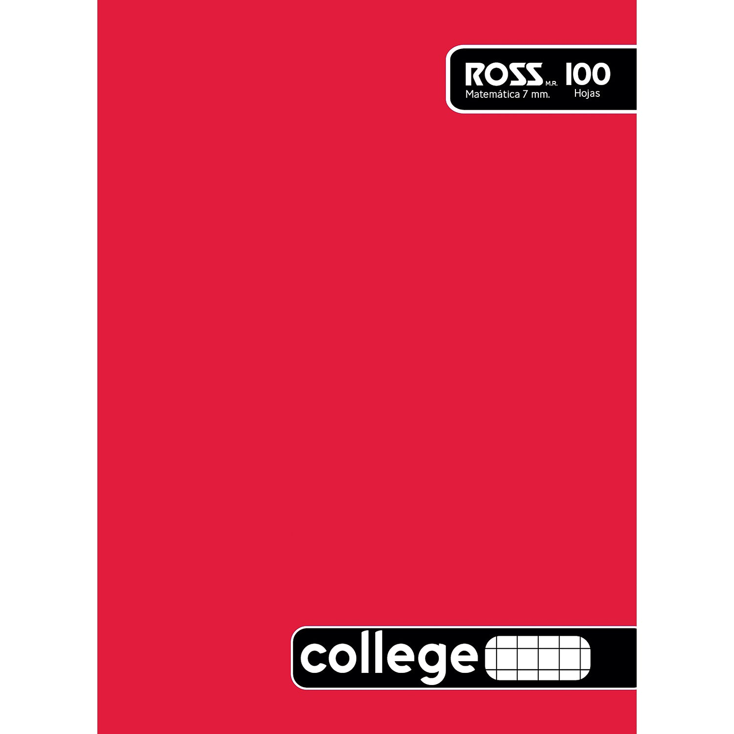 Cuaderno College Cuadro Grande 7mm 100 Hjs Ross 1