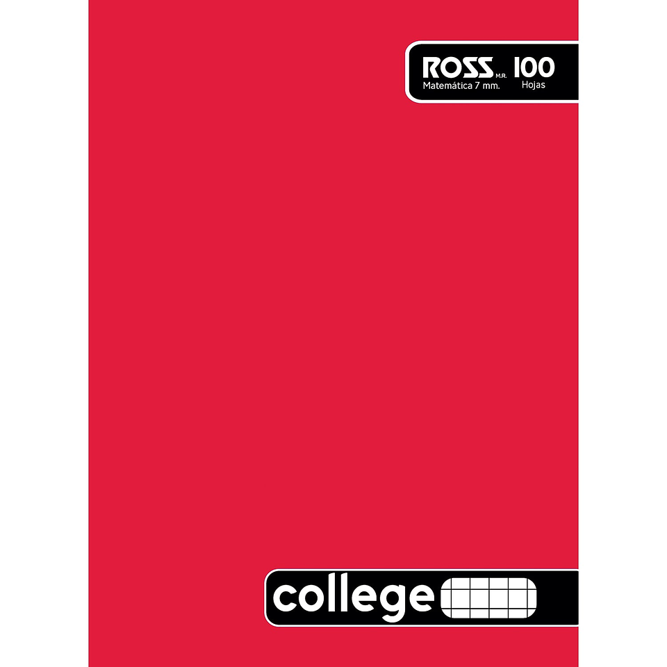 Cuaderno College Cuadro Grande 7mm 100 Hjs Ross 1