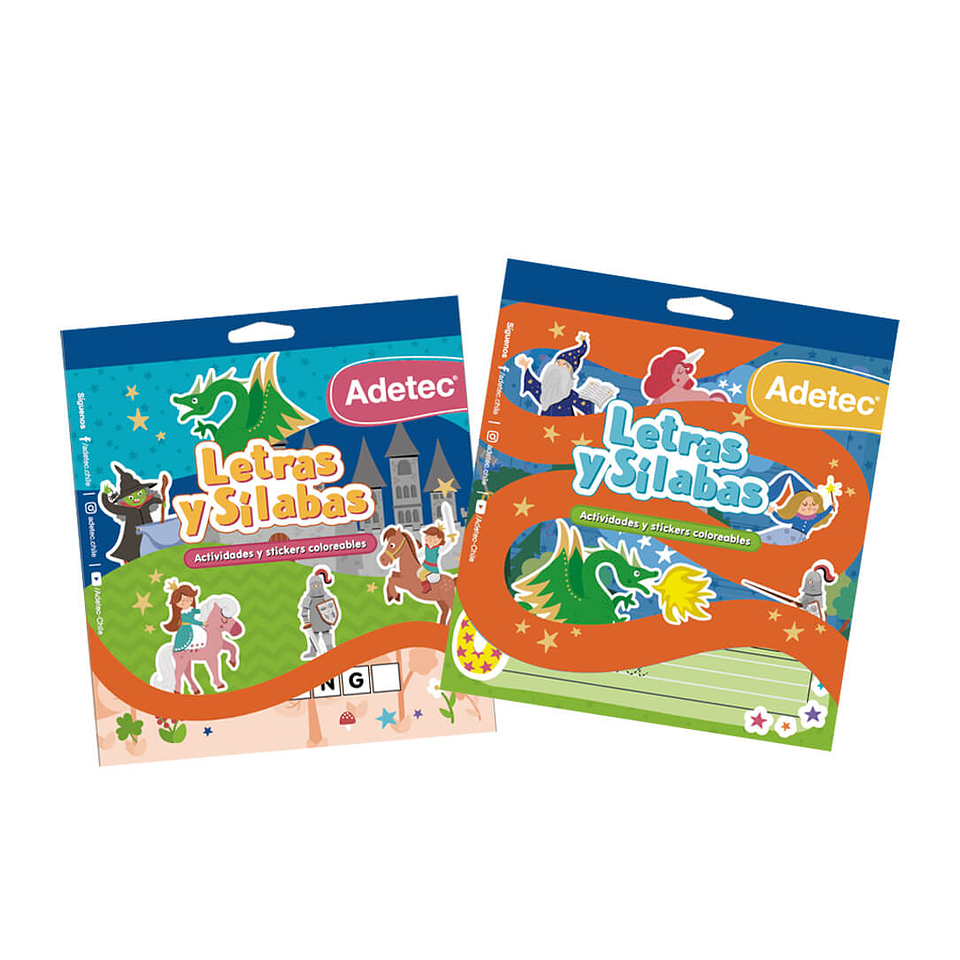 Block Actividades y Stickers Letras y Silabas Adetec 1