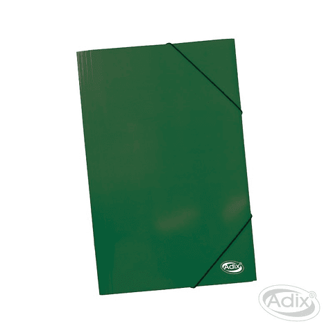 Carpeta con Elastico Oficio Color Verde Oscuro (011) Adix