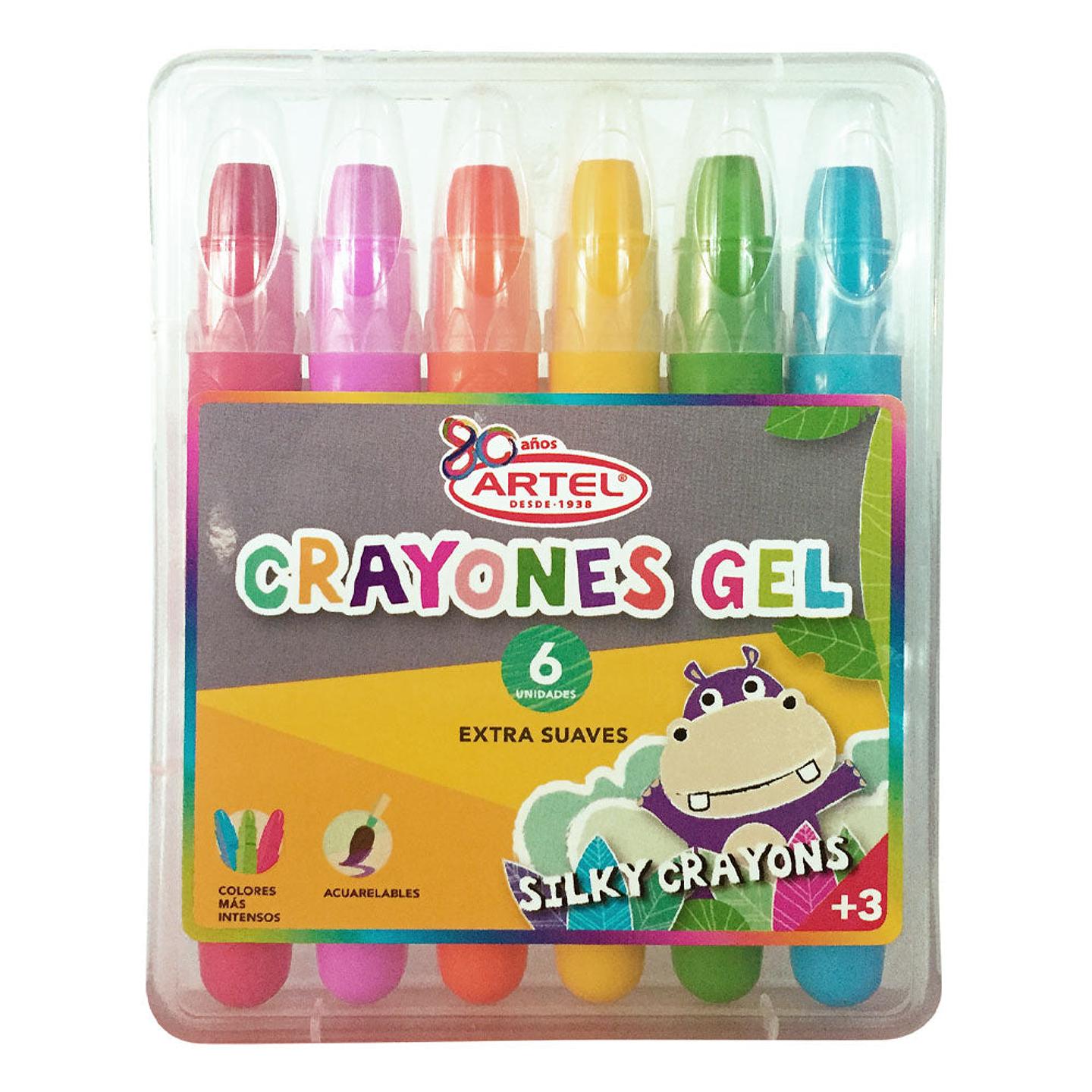 Crayones Gel 6 Colores Artel 1