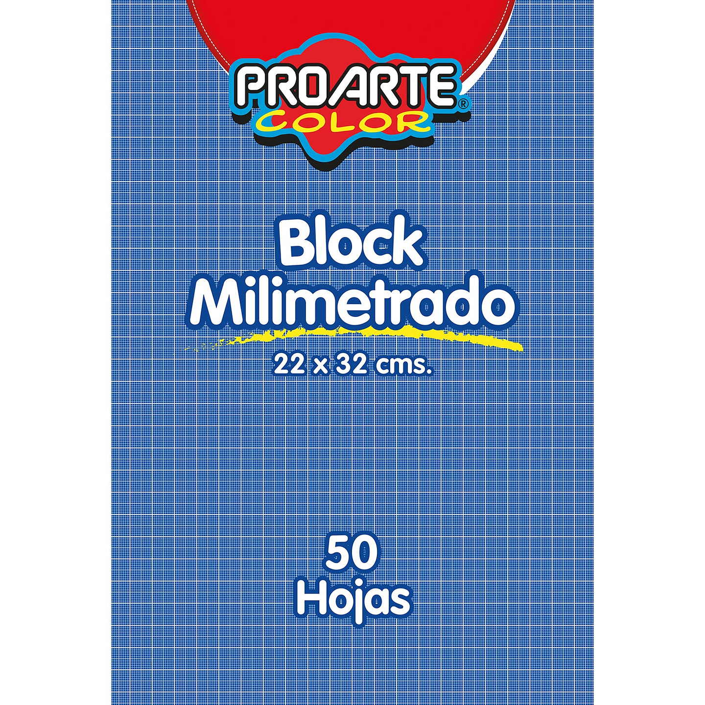 Block Milimetrado 50 Hjs Azul Proarte 1
