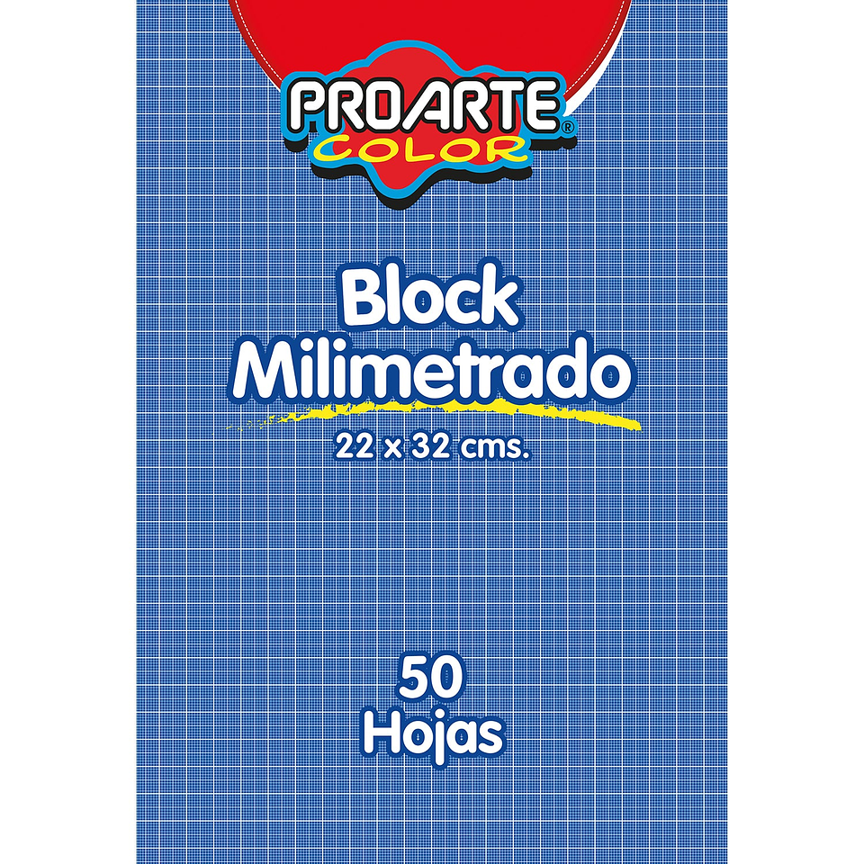 Block Milimetrado 50 Hjs Azul Proarte 1