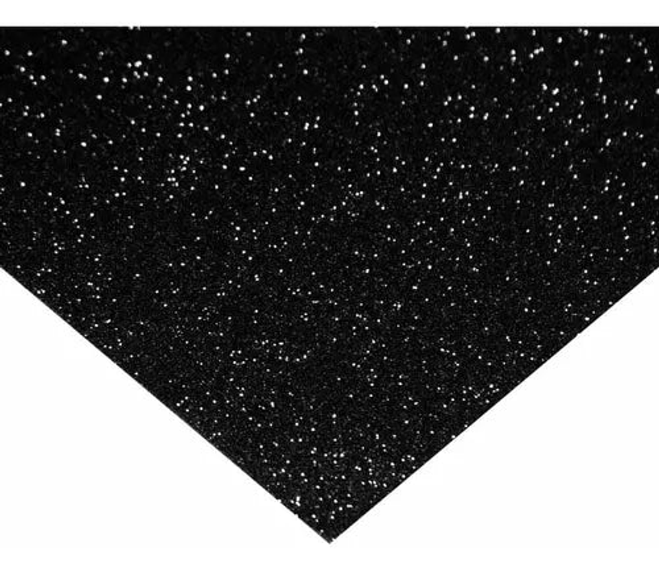 Pliego Goma Eva Glitter 40X60Cm Color Negro 1