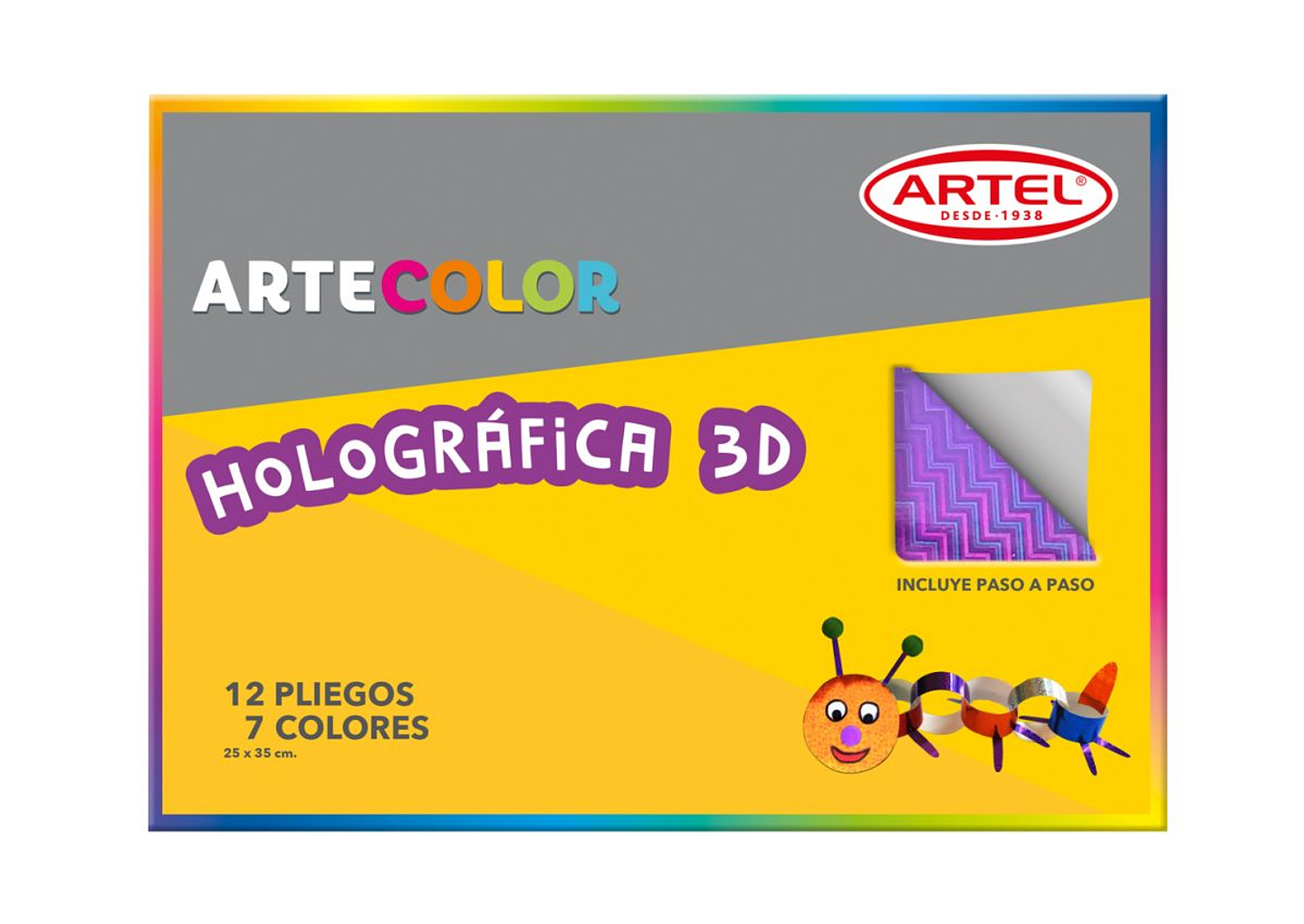 Estuche Sobre Bolsón Papel Holográfico Artecolor Artel 1