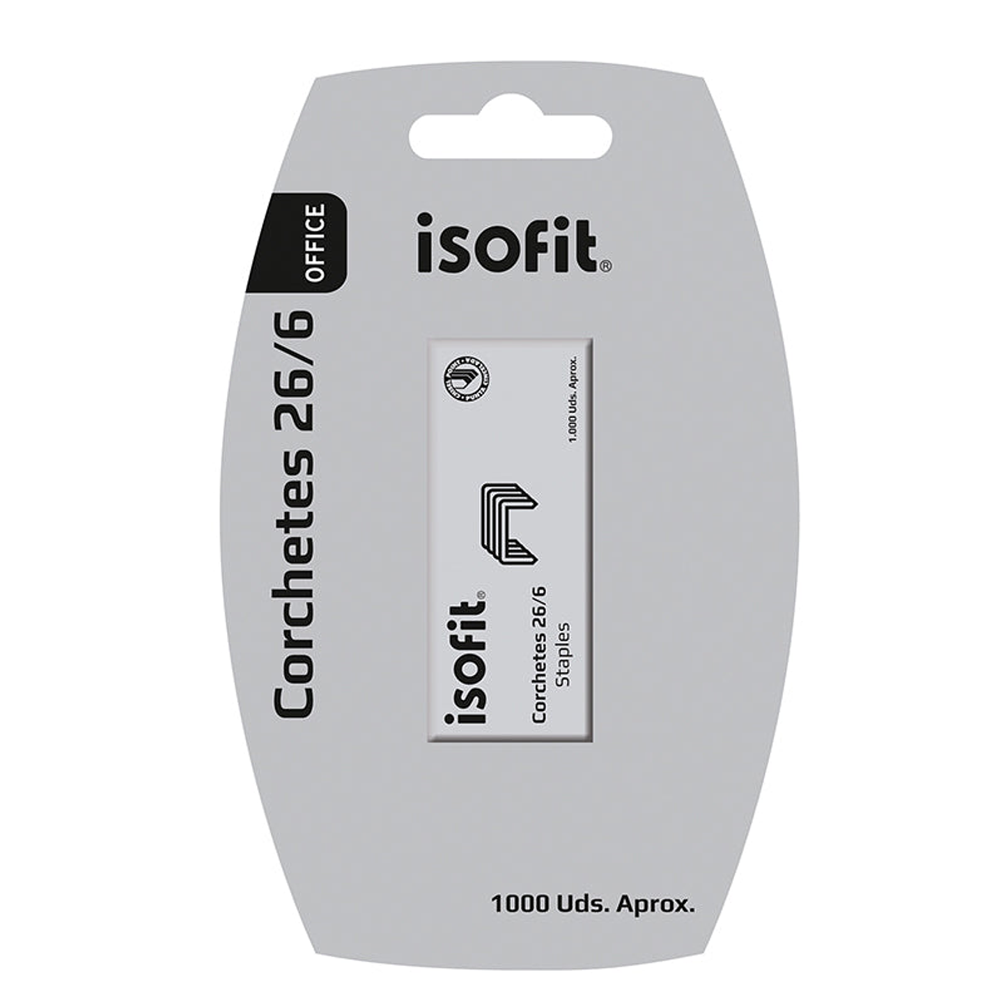 Blister Corchetes 26/6 caja de 1000 Uni Isofit 1