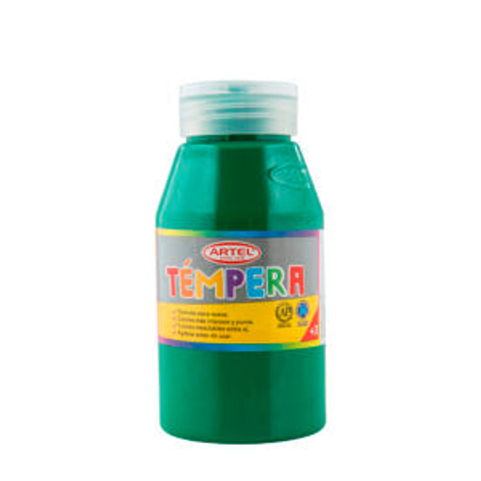 Tempera Frasco 250 ml Verde Oscuro 54 Artel 1