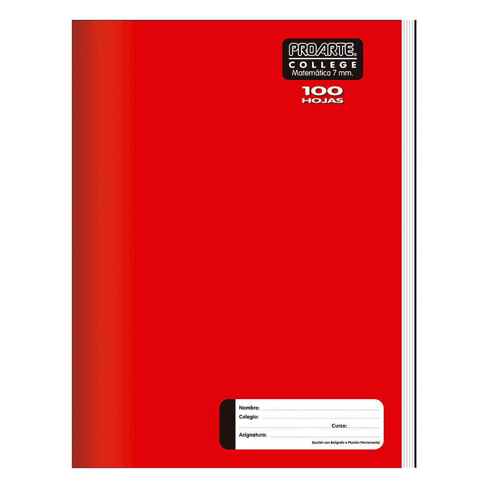 Cuaderno College 100Hjs 7Mm Proarte 1