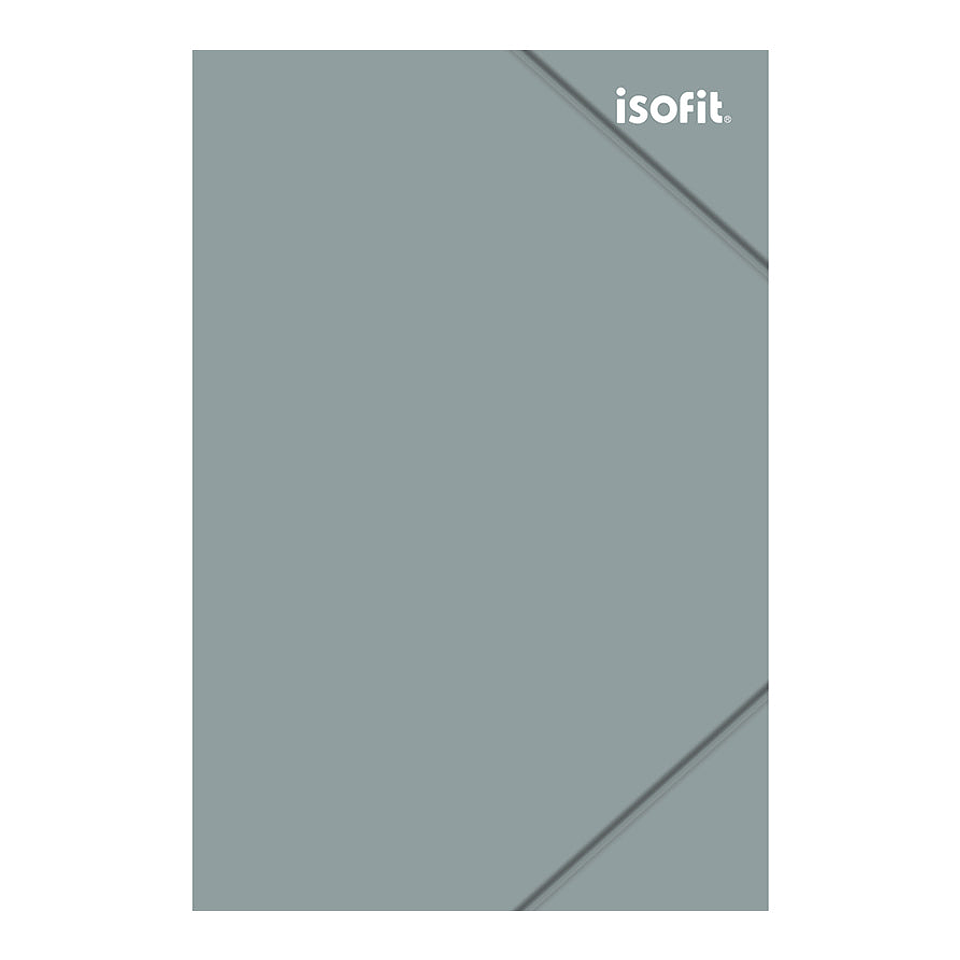 Carpeta con Elastico Oficio Color Gris Isofit 1