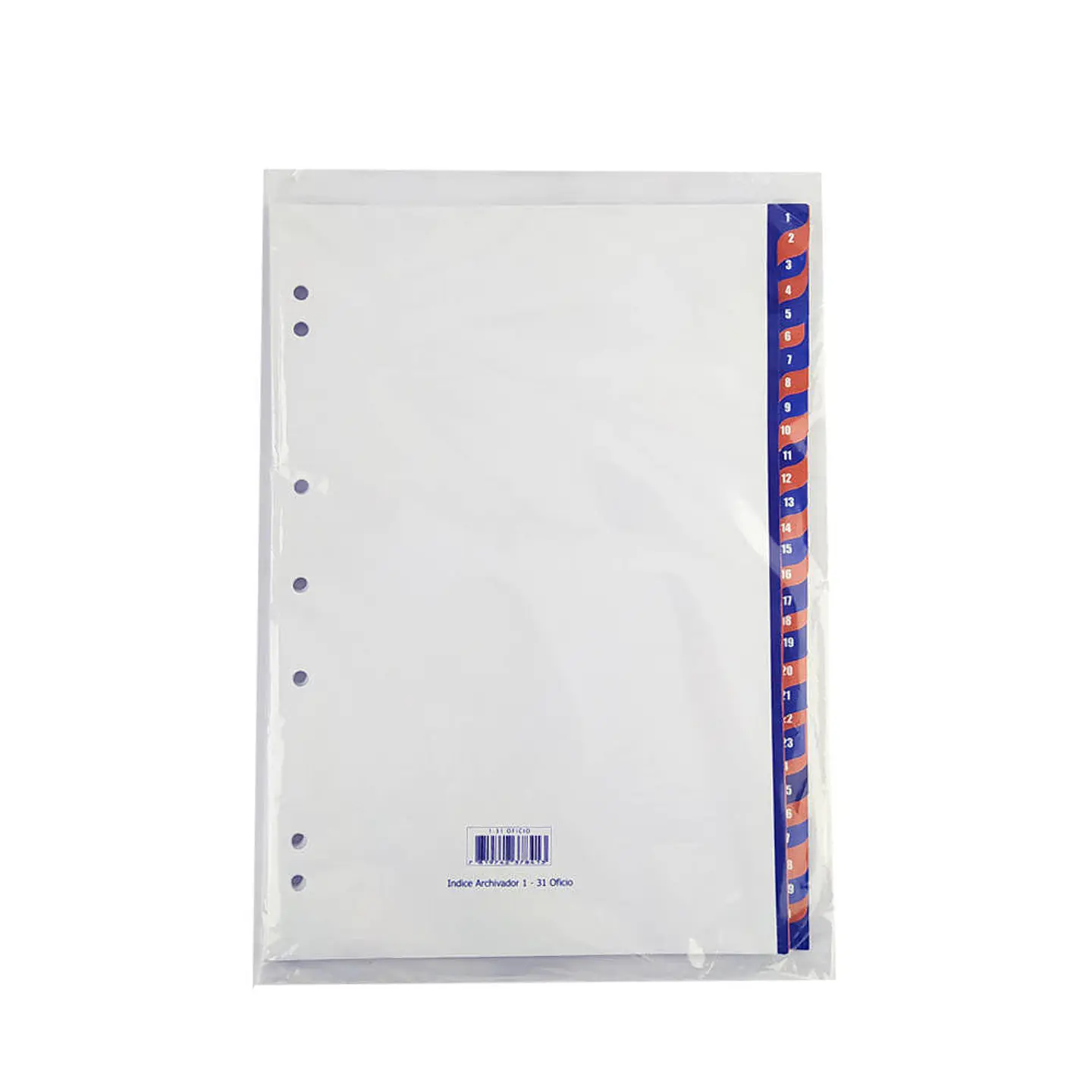 Separador Indice 1-31 Tamaño Oficio 1