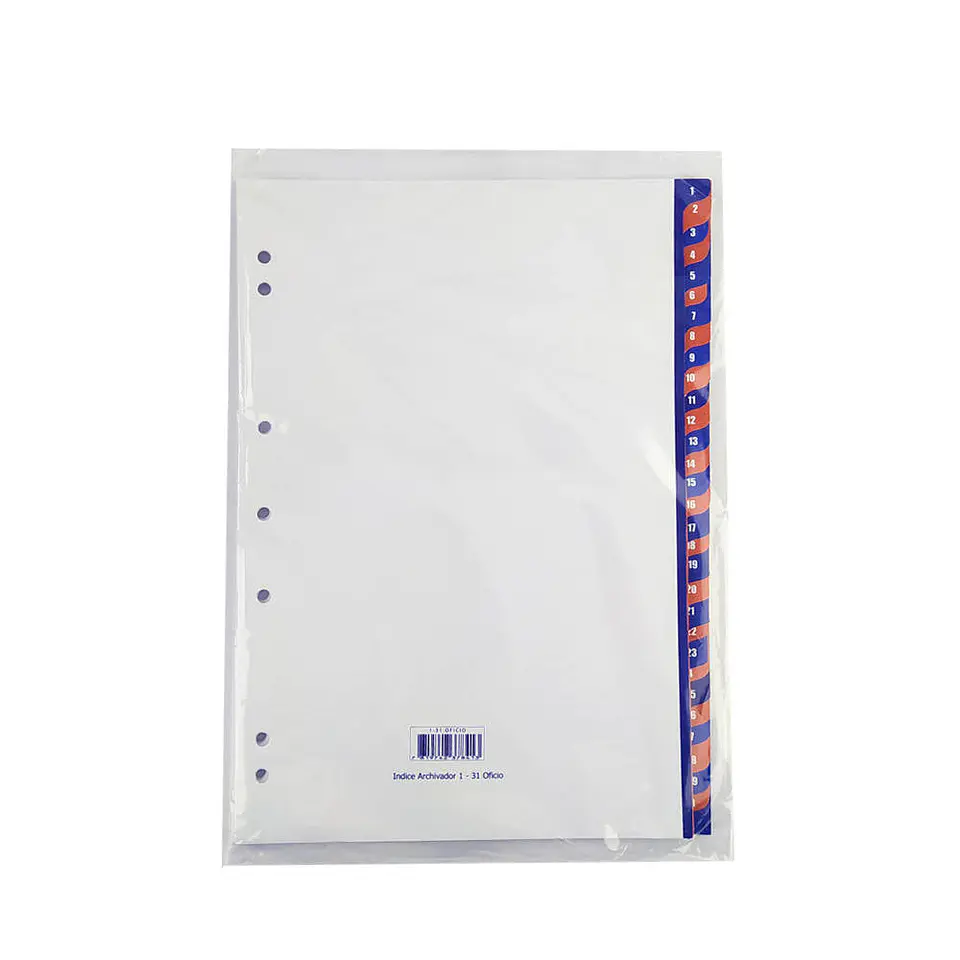 Separador Indice 1-31 Tamaño Oficio 1