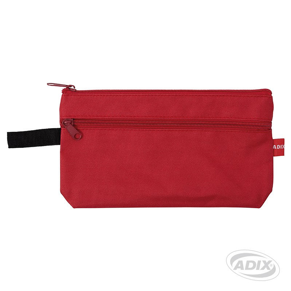 Estuche Escolar Doble Cierre Color Rojo Adix 1