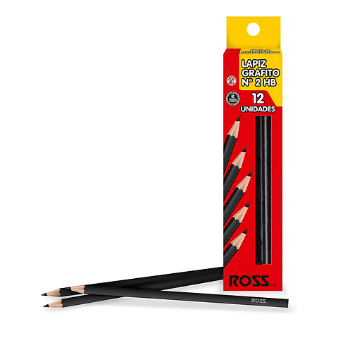 Lapiz Grafito Ross N2 - Hb X 12 Unidades