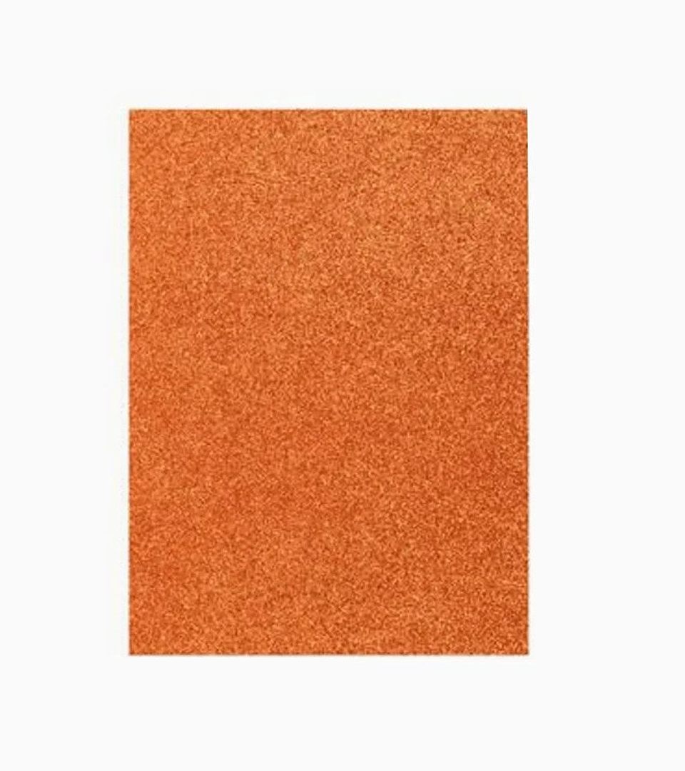 Pliego Goma Eva Glitter 40X60Cm Color Naranjo 1