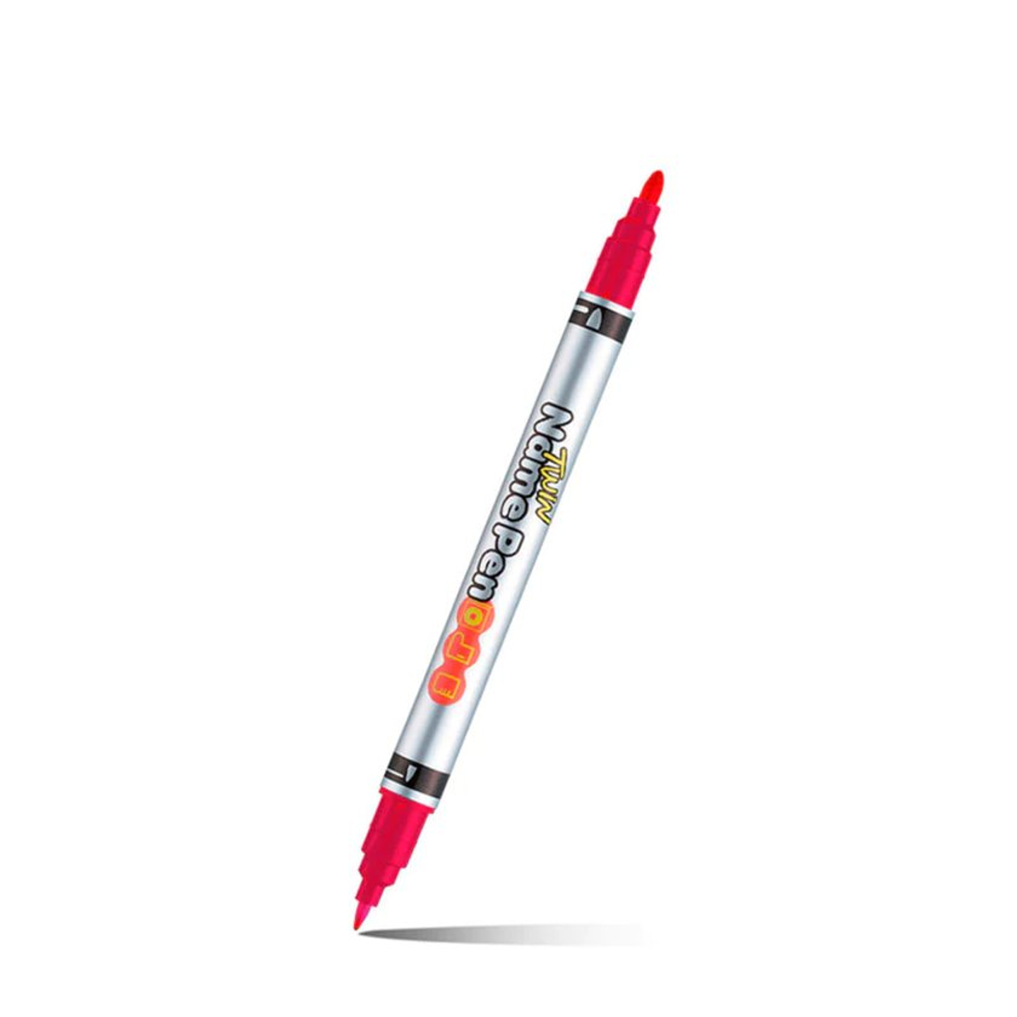 Marcador Permanente Doble Punta, Fina Y Media, Monami,, Rojo Twin Name 1