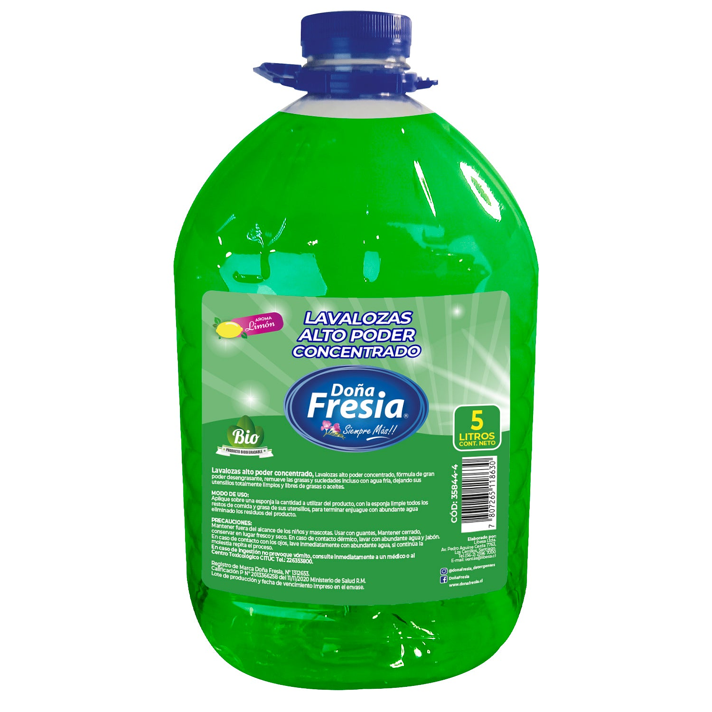 Lavaloza Alto Poder Concentrado 5L Dona Fresia 1