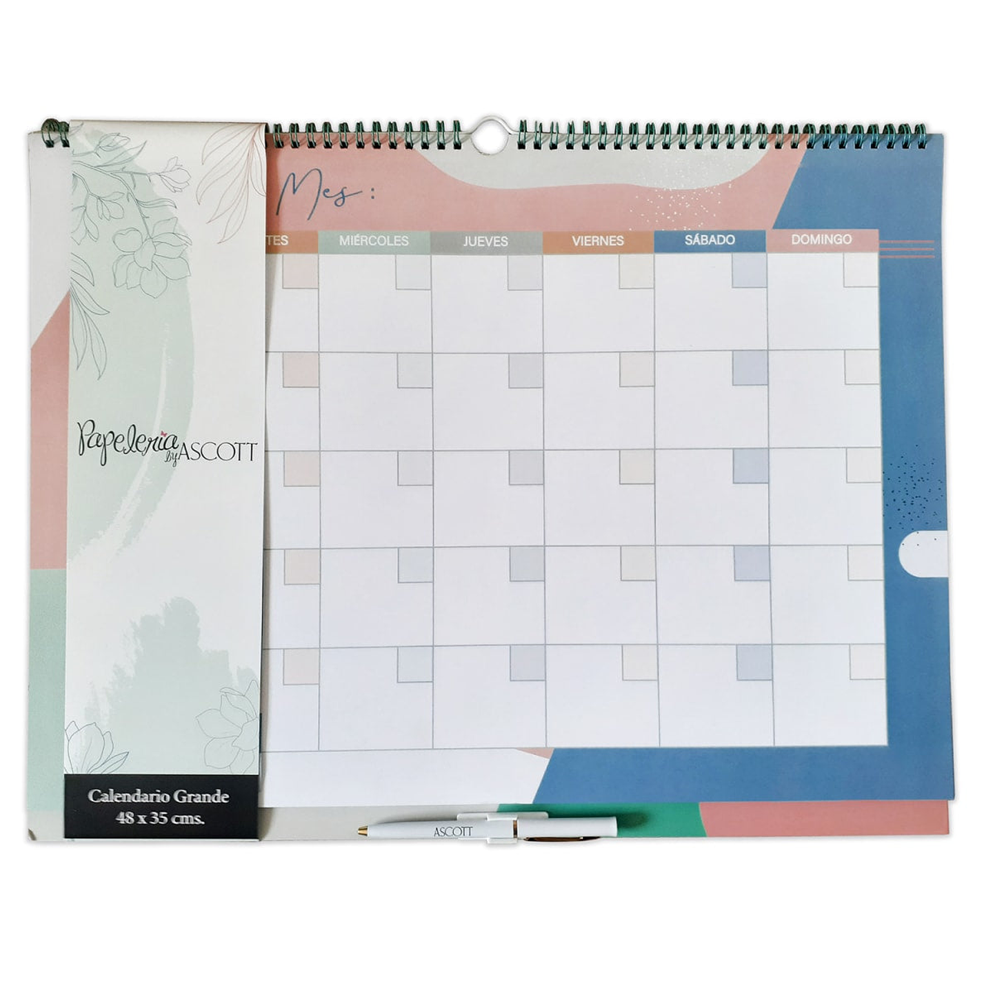 Calendario Mensual Con Lapiz Ascott 20Hj 48X35 Cm 1