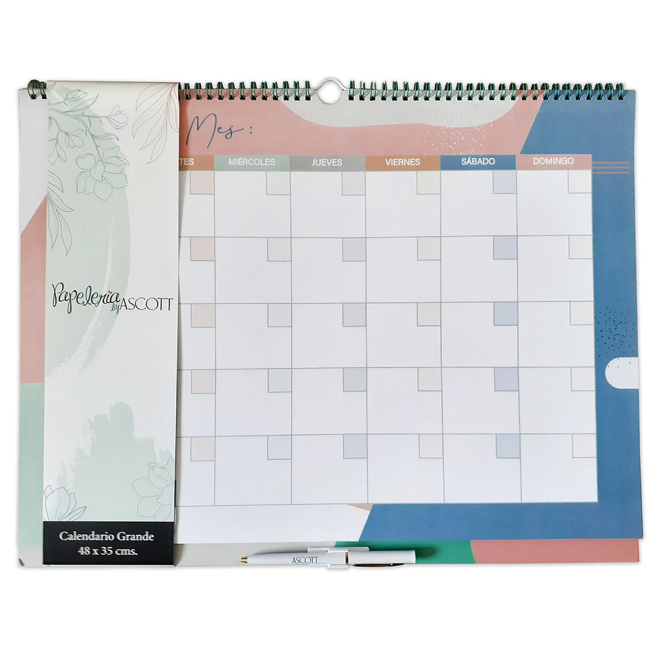 Calendario Mensual Con Lapiz Ascott 20Hj 48X35 Cm 1
