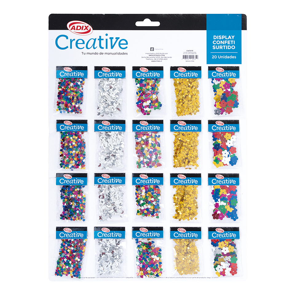 Lentejuela Display Surtido 20U (013) Creative 1
