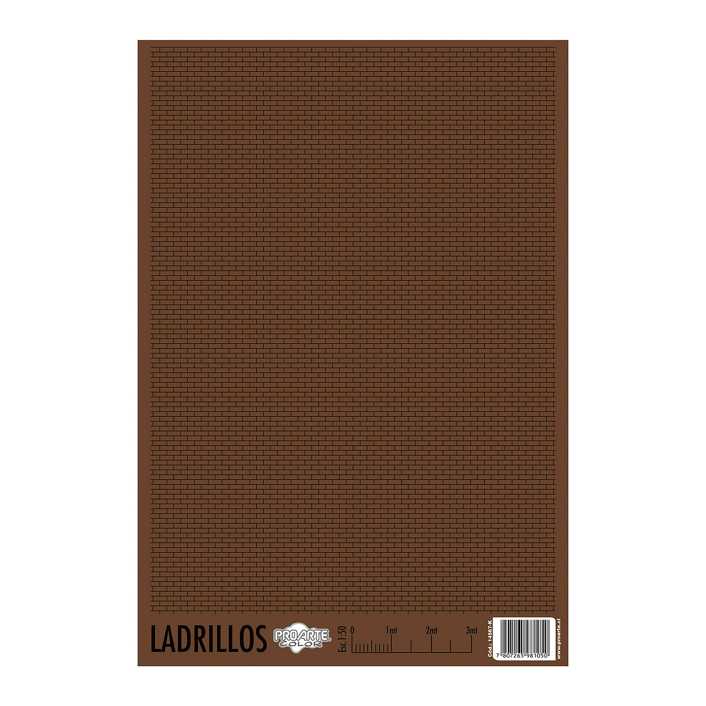 Forro Maqueta Ladrillo Cafe Proarte 1