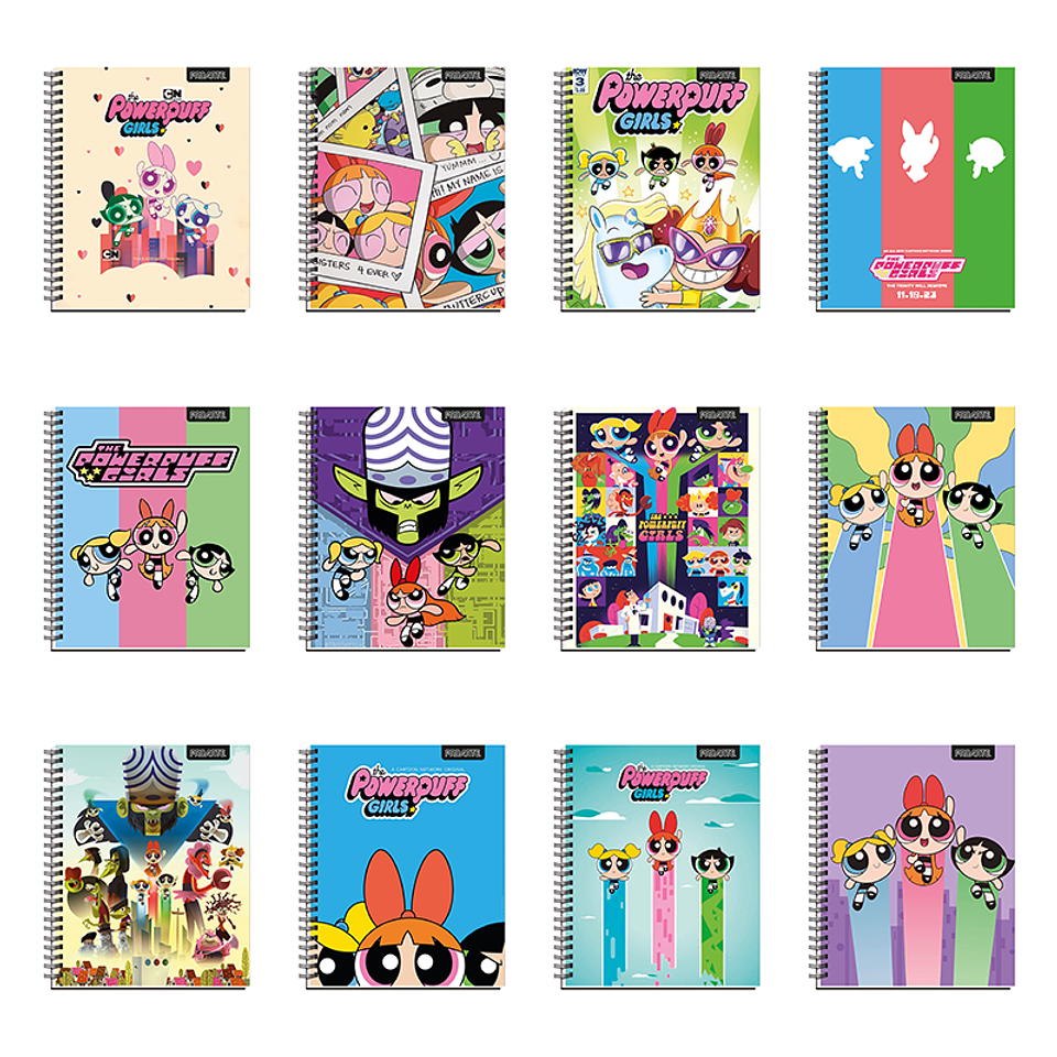 Cuaderno Universitario Chicas Superpoderosas Cuadro Grande 7mm 100hjs Proarte 1