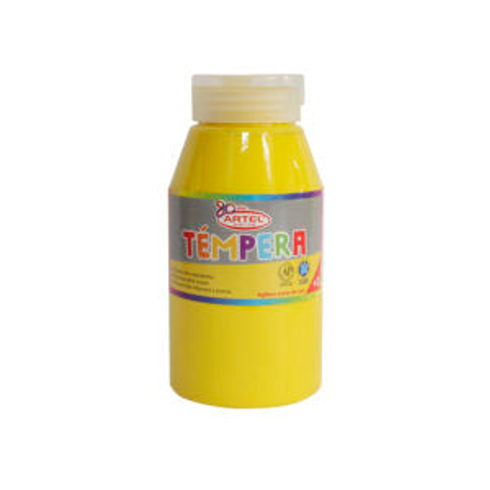 Tempera Frasco 250 ml Amarillo Limon 72 Artel 1