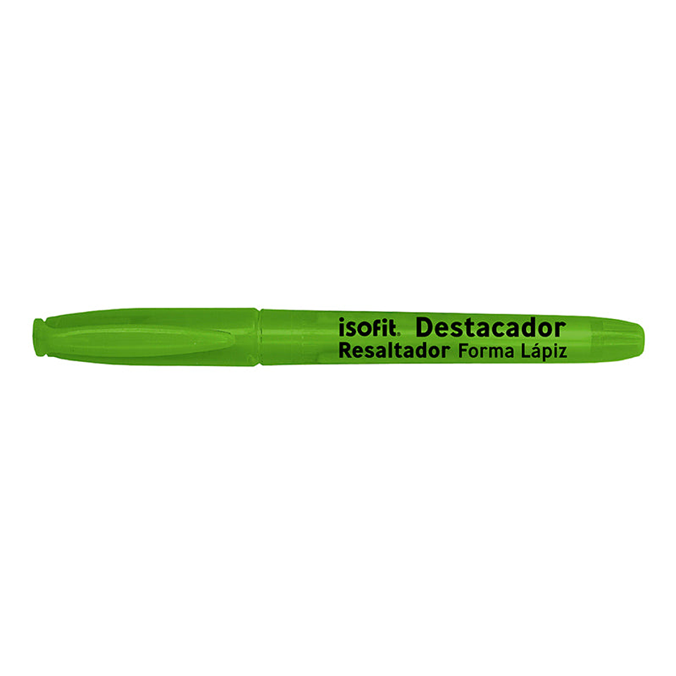 Destacador Forma Lapiz Isofit Verde 1
