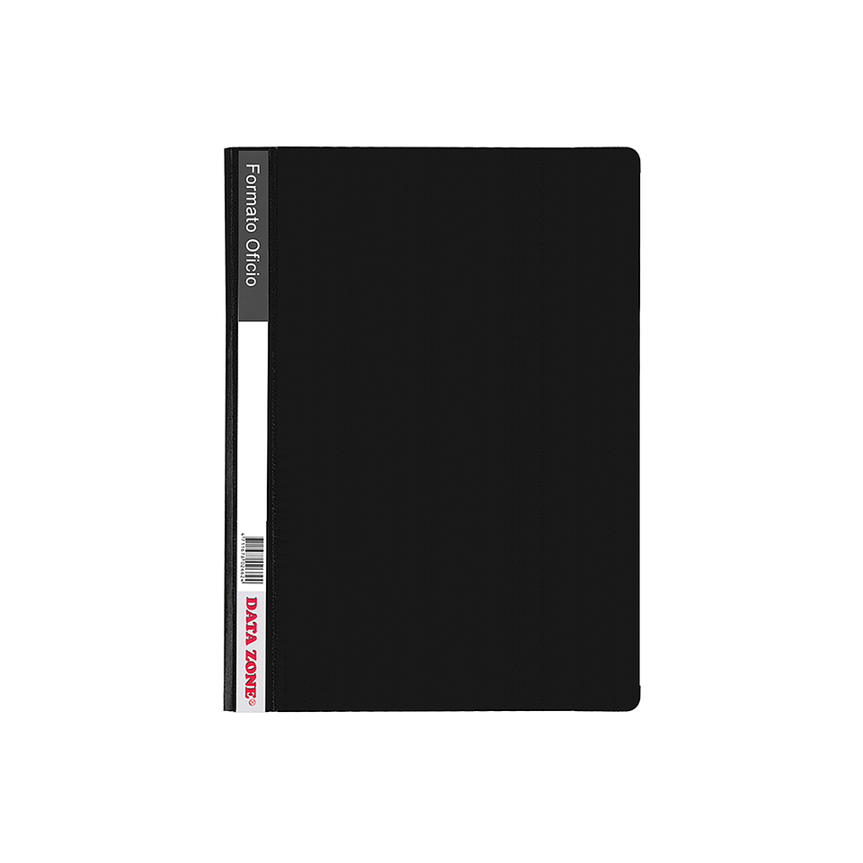 Archivador Rapido Oficio C/Fastener Tapa Transparete Negro Datazone 1